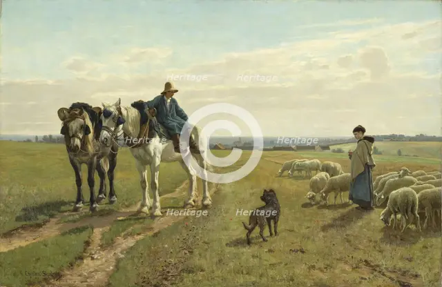 October Morning at Grez, 1881-1882. Creator: Christian Skredsvig.