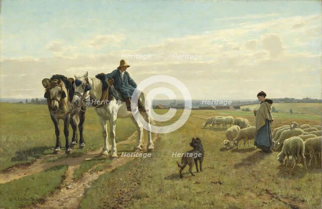 October Morning at Grez, 1881-1882. Creator: Christian Skredsvig.