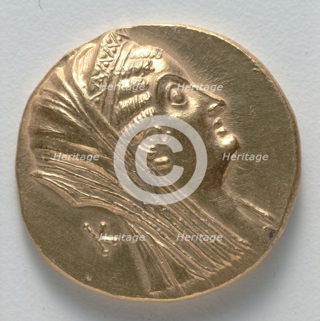 Octodrachm of Arsinoe II (obverse), 370-316 BC. Creator: Unknown.