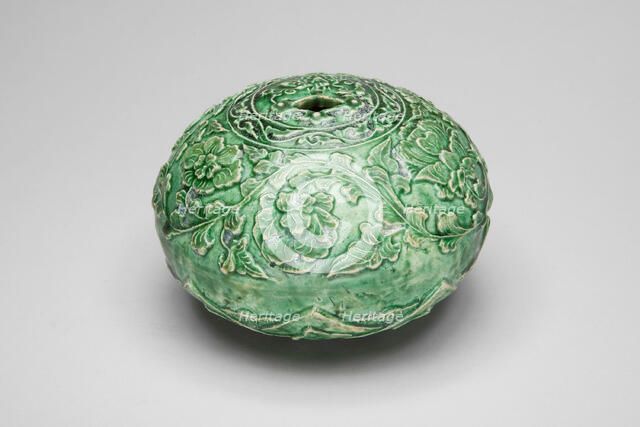 Ocarina (Whistle) with Scrolling Flower Heads, Lotus Leaves..., Ming dynasty (1368-1644). Creator: Unknown.