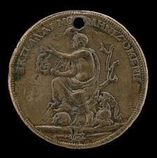Occasion Holding a Bridle [reverse]. Creator: Giovanni Maria Pomedelli