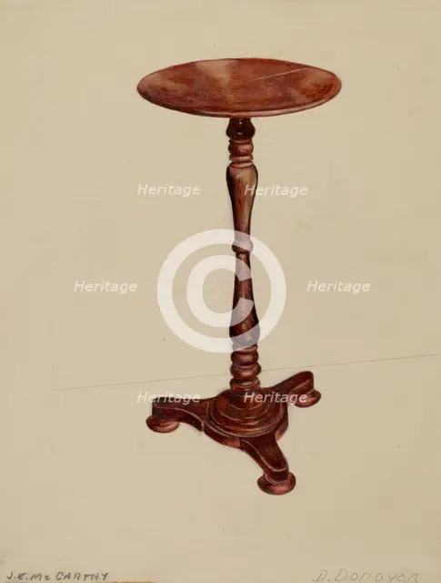 Occasional Table, c. 1936. Creators: McCarthy, Donald Donovan.
