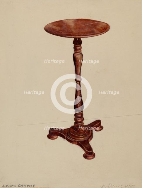 Occasional Table, c. 1936. Creators: McCarthy, Donald Donovan.
