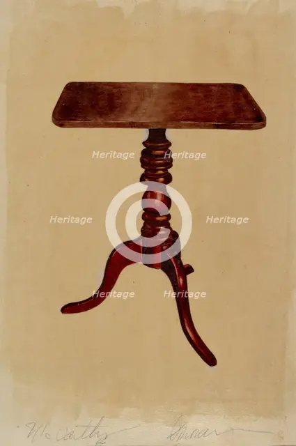 Occasional Table, c. 1936. Creators: McCarthy, Donald Donovan.