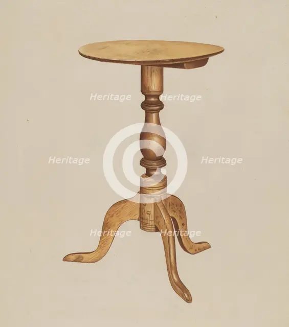 Occasional Table, c. 1938. Creator: Michael Riccitelli.