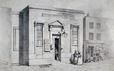 Occasional Chapel, Weir's Passage and Temperance Hall, St Pancras, London, 1855. Artist: Thomas Hosmer Shepherd