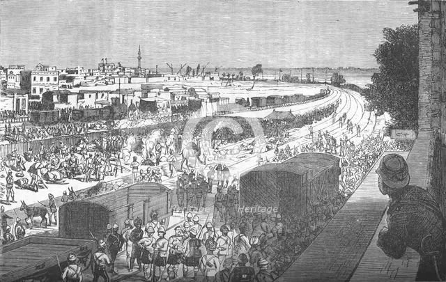 'Occupation of Zagazig, after the Battle of Tel-El-Kebir', c1882. Artist: Unknown.