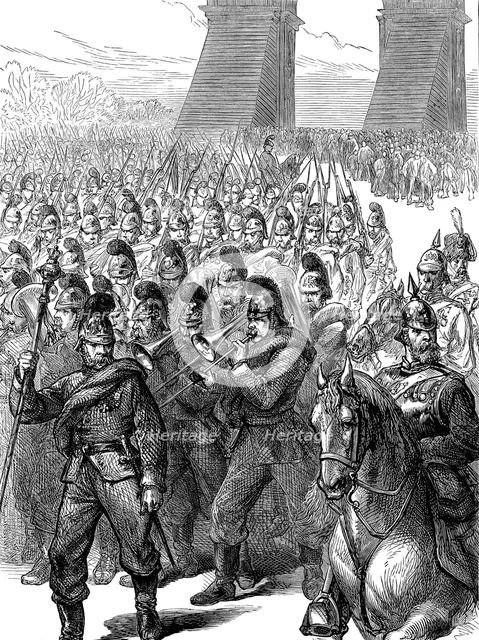 Occupation of Paris by the Germans after the Franco-Prussian War, 1871 (c1880). Artist: Unknown