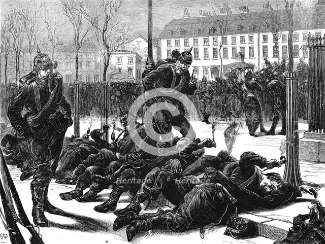 Occupation of Paris by the Germans after the Franco-Prussian War, March 1871. Artist: Unknown