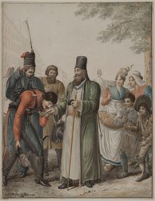 Occupation russe à Paris (Russian Cossacks in Paris, 1814), 1814-1817. Creator: Opiz, Georg Emanuel (1775-1841)