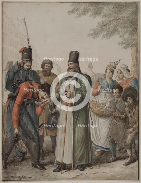 Occupation russe à Paris (Russian Cossacks in Paris, 1814), 1814-1817. Creator: Opiz, Georg Emanuel (1775-1841).