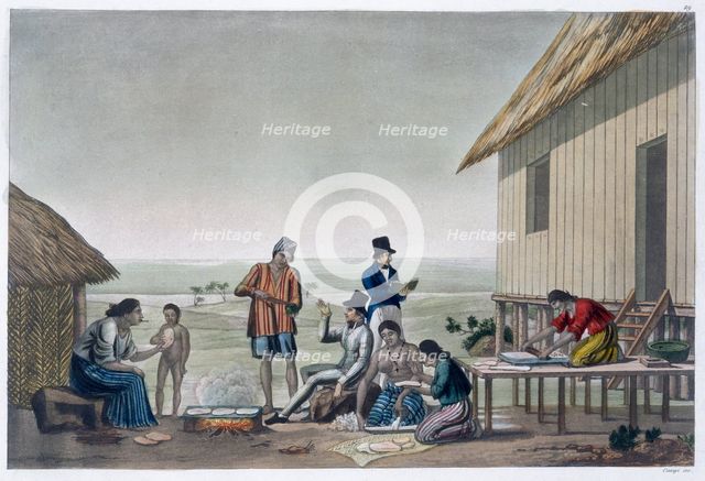 Occupations of the Agagna people, Mariana Islands, c1820-1839. Creator: Unknown.