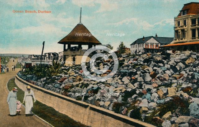 'Ocean Beach, Durban', c1914. Artist: Unknown.