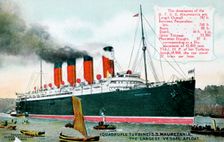 Ocean liner RMS Mauretania 20th century