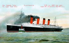 Ocean liner RMS Lusitania 20th century