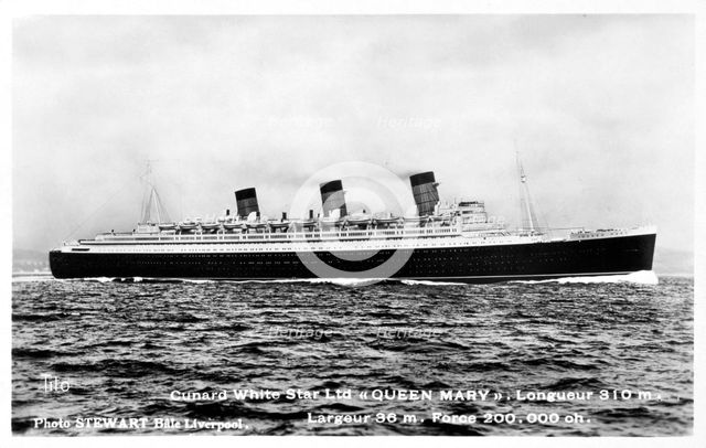 Ocean liner RMS 'Queen Mary', 20th century. Artist: Unknown