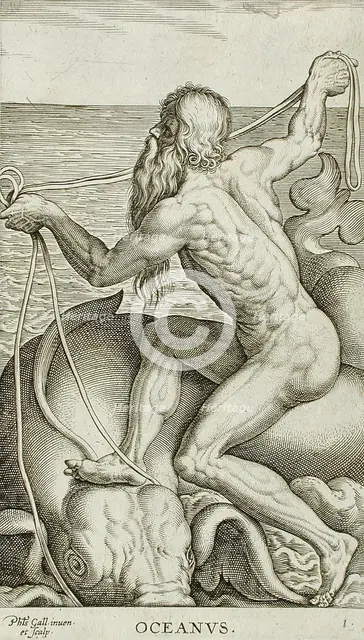 Oceanus, 1586. Creator: Philip Galle.