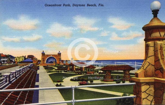 Oceanfront Park, Daytona Beach, Florida, USA, 1940. Artist: Unknown