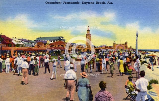 Oceanfront Promenade, Daytona Beach, Florida, USA, 1940. Artist: Unknown