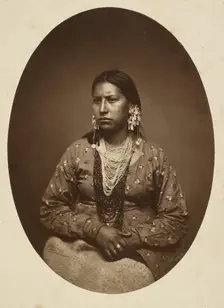 Oceti Sakowin Oyate Woman, 1860-1880. Creator: HH Whitney