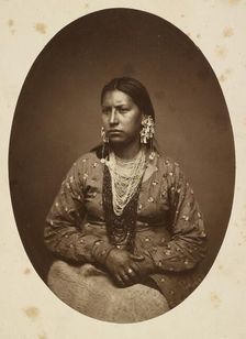 Oceti Sakowin Oyate Woman, 1860-1880. Creator: HH Whitney