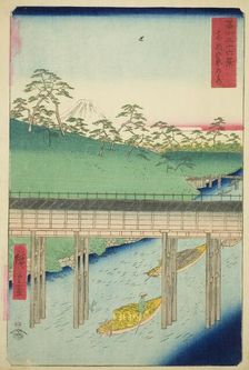 Ochanomizu in the Eastern Capital (Toto Ochanomizu), from the series "Thirty-six Views..., 1858. Creator: Ando Hiroshige