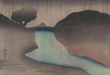 Ochanomizu in the Rain, mid-19th century. Creator: Utagawa Kuniyoshi