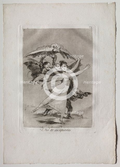 Ochenta Caprichos: You Will Not Escape, 1793-1798. Creator: Francisco de Goya (Spanish, 1746-1828).