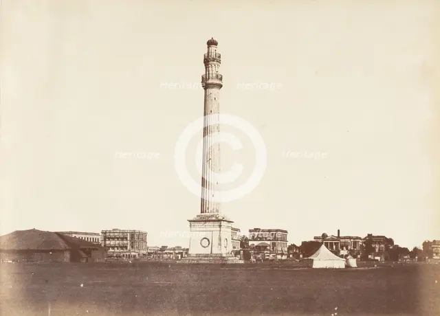 [Ochterlony Monument, Calcutta], 1850s. Creator: Captain R. B. Hill.