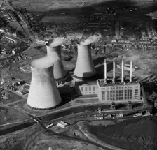 Ocker Hill Power Station, Tipton, Staffordshire, 1957. Artist: Aeropictorial Ltd