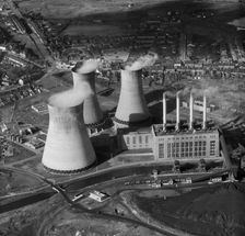 Ocker Hill Power Station, Tipton, Staffordshire, 1957. Artist: Aeropictorial Ltd