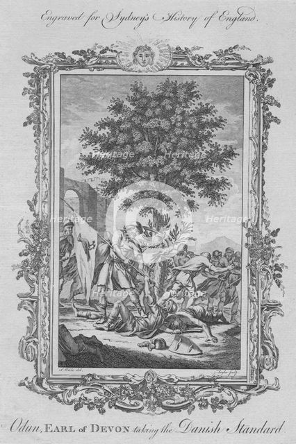 'Odun, Earl of Devon taking the Danish Standard', 1773. Creator: James Taylor.