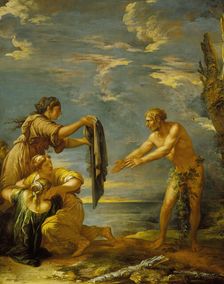 Odysseus and Nausicaa, c1655. Creator: Salvator Rosa