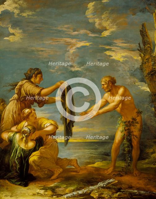 Odysseus and Nausicaa, c1655. Creator: Salvator Rosa.