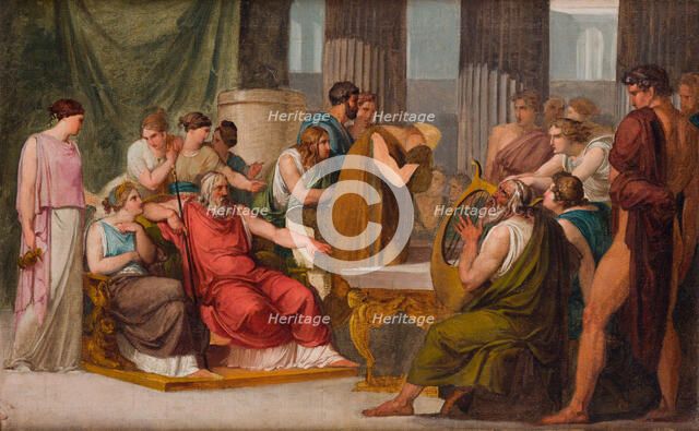 Odysseus at the Court of Alcinous, 1814-1815. Creator: Hayez, Francesco (1791-1882).