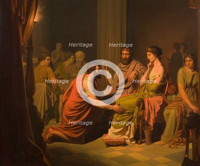 Odysseus before Alcinous, King of the Phaeacians, 1853. Creator: Johan August Malmström.