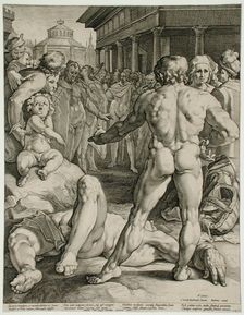 Odysseus Defeating Irus, 1589. Creator: Jan Muller