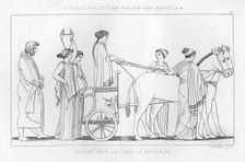 Odysseus follows the chariot of Nausicaa, c1833. Creator: Unknown