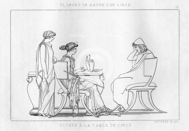 Odysseus in the house of Circe, the enhantress, c1833. Creator: Unknown.