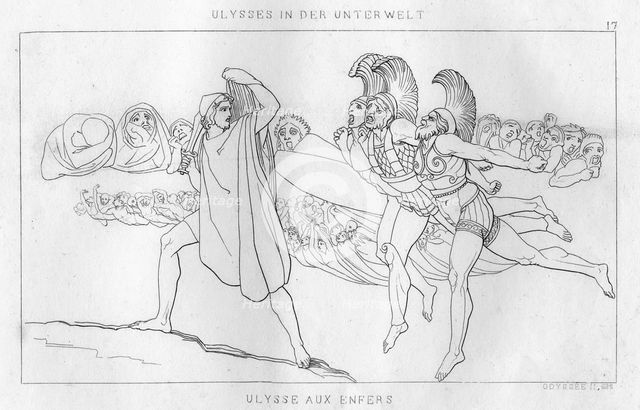 Odysseus in the underworld, c1833. Creator: Unknown.