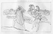Odysseus in the underworld, c1833. Creator: Unknown