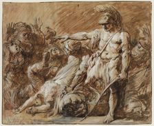 Odysseus Ordering Telemachus to Cleanse the Hall of the Dead, c1781. Creator: Jacques Gamelin