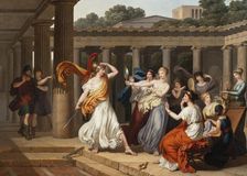 Odysseus Recognises Achilles amongst the daughters of Lycomedes, 1791. Creator: Louis Gauffier