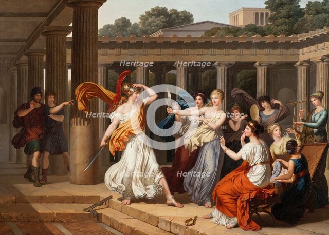 Odysseus Recognises Achilles amongst the daughters of Lycomedes, 1791. Creator: Louis Gauffier.