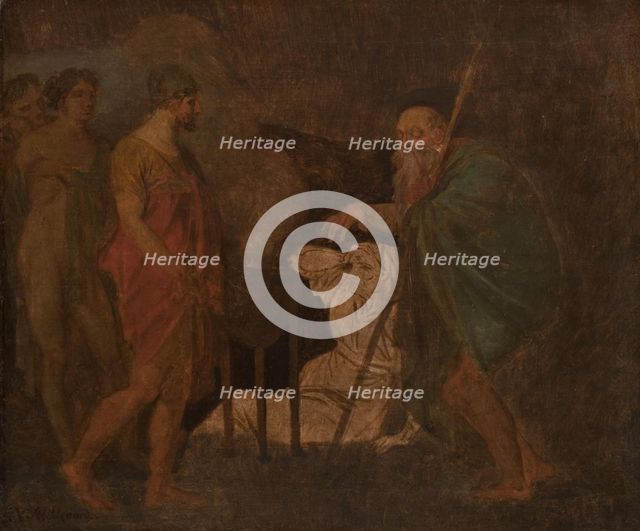 Odysseus Takes Counsel with Teiresias. From Homer´s Odyssey, 1809. Creator: Nicolai Abraham Abildgaard.