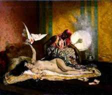 Odalisque 1870s. Creator: Roybet, Ferdinand (1840-1920)