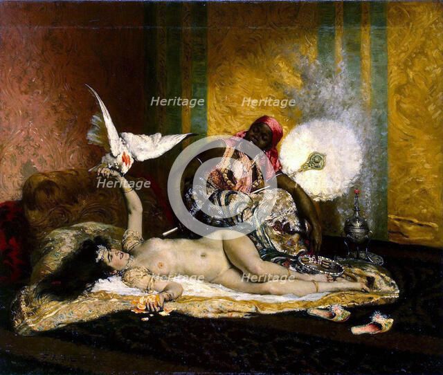 Odalisque', 1870s. Creator: Roybet, Ferdinand (1840-1920).