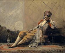 Odalisque, 1871. Creator: Jean-Baptiste-Camille Corot
