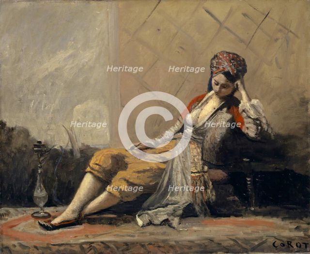 Odalisque, 1871. Creator: Jean-Baptiste-Camille Corot.