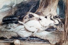 Odalisque Couchee c1815-1865. Artist: Eugene Deveria